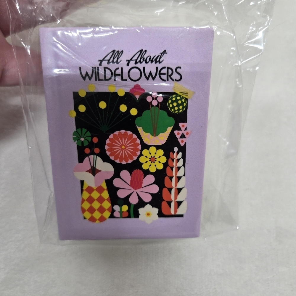 Wildflower Book De-Stress Squeeze Anxiety Relief New Lavendar Purple Office Gift